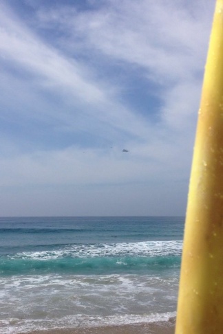 View of the Space Shuttle Endeavour from Zuma Beach  