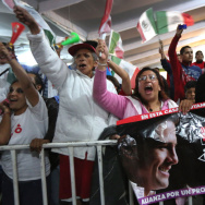 Supporters Of Mexico's PRI Party Celebrate Election Results