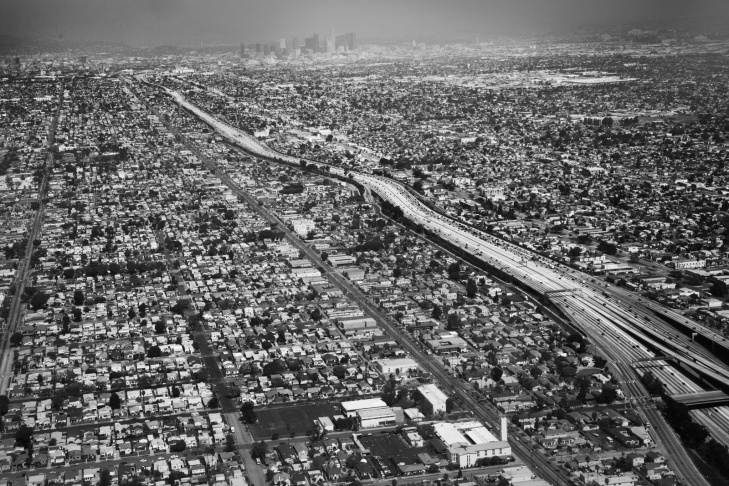 Aerial LA Los Angeles - 110 - downtown - 01