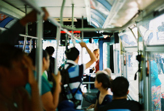 Riders aboard a Big Blue Bus in Santa Monica. File photo.