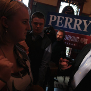 Rick Perry Campaigns At Iowa Coffee Shop