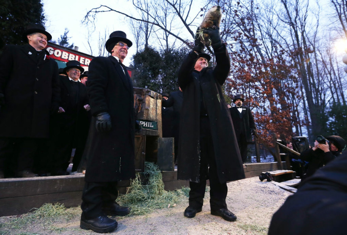 Annual Groundhog's Day Ritual Held In Punxsutawney, Pennsylvania