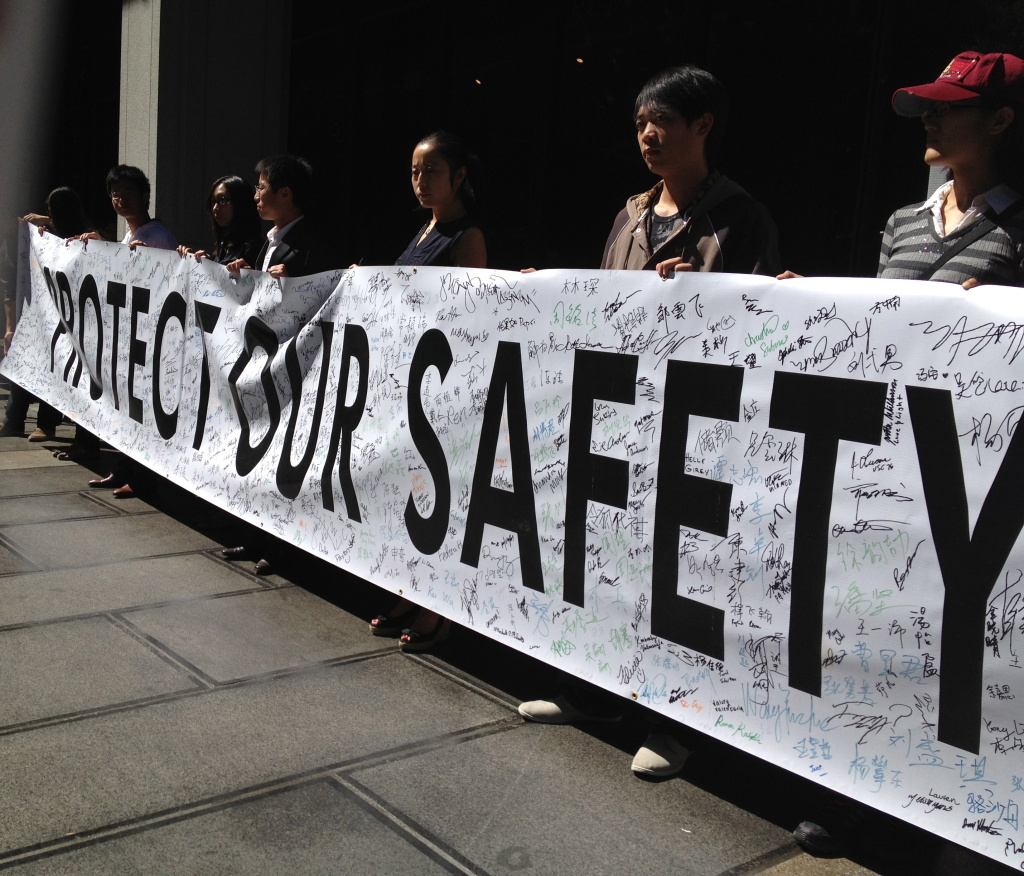Several USC students and alumni attend the arraignment hearing of two men charged with the murders of two USC Chinese graduate students.