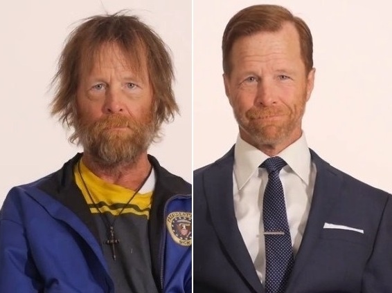 Jim Wolf of Grand Rapids, Mich. The Army veteran was transformed for a video that the maker hopes will convince people to look at the homeless differently.