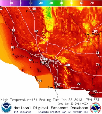 Weather Map from the National Weather Service