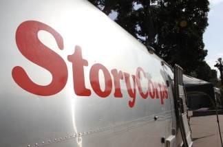 The StoryCorps mobile recording studio, housed in a shiny Airstream trailer, will be outside the California African American History Museum in LA’s Exposition Park through April 23.