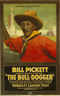 The Bull-Dogger (c 1921)
Starring Bill Pickett
Movie Poster