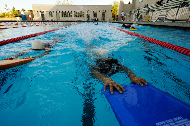 Los Angeles city pools that were expected to close Monday will remain open through Labor Day. It's unclear how the city will pay for the three additional weeks of operation.