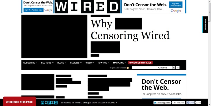 SOPA/PIPA Protest, Wired