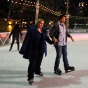 Skaters take to the ice at an outdoor ri