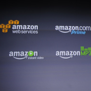 Amazon CEO Jeff Bezos addresses a press