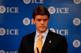 U.S. Immigration and Customs Enforcement director John Morton during an October 2010 news conference at which he announced a record number of deportations, a hallmark of the Obama administration's enforcement policies. Morton has announced he will resign at the end of July.