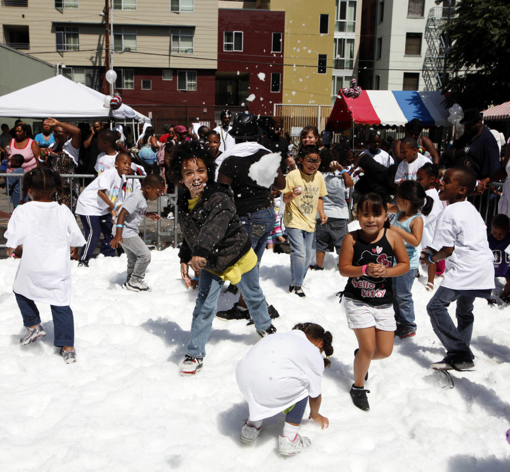 July 11, 2012: Christmas in July at Union Rescue Mission in DTLA.