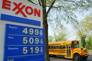 Gas prices in April in Washington, D.C. reach $5 a gallon.
