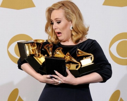 adele wins six grammys in 2012