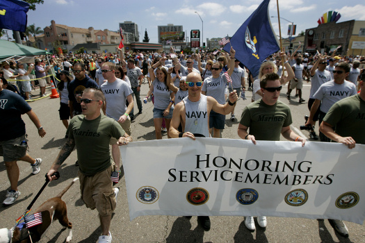 Active Duty Military Members March In San Diego's Gay Pride Parade