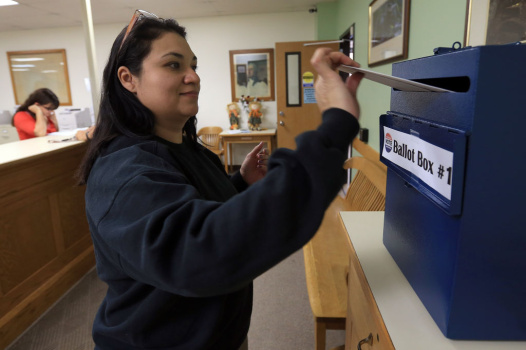 U.S. Citizens Head To The Polls To Vote In Presidential Election
