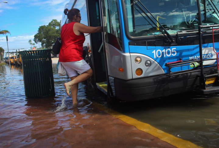 Global Warming Activists Demonstrate In High Tide Flooding Area