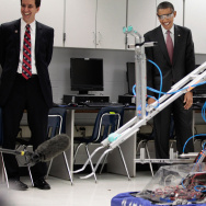 Obama Visits Virginia High School, Signs America Invents Law