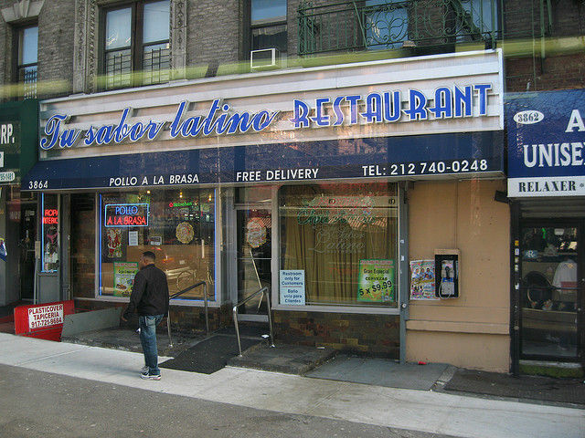 A restaurant in New York's Washington Heights, whose owners apparently prefer "Latino," December 2008