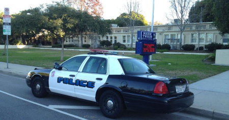 LAUS Police Car at Mark Twain Middle School