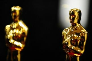 Oscar statuettes on display at Grand Central Station in New York, February 23, 2011.
