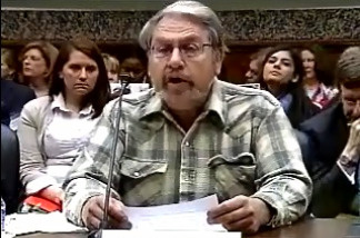 Screen grab of Neal Jorgensen testifying at a congressional hearing on April 28, 2010.
