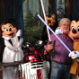 George Lucas Poses With A Group Of 