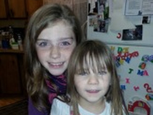 This undated family photo provided by the Pershing County Sheriff's Office shows Shelby Fitzpatrick, left, and Chloe Glanton, two of the children who found "alive and well" after an extensive search in northern Nevada.