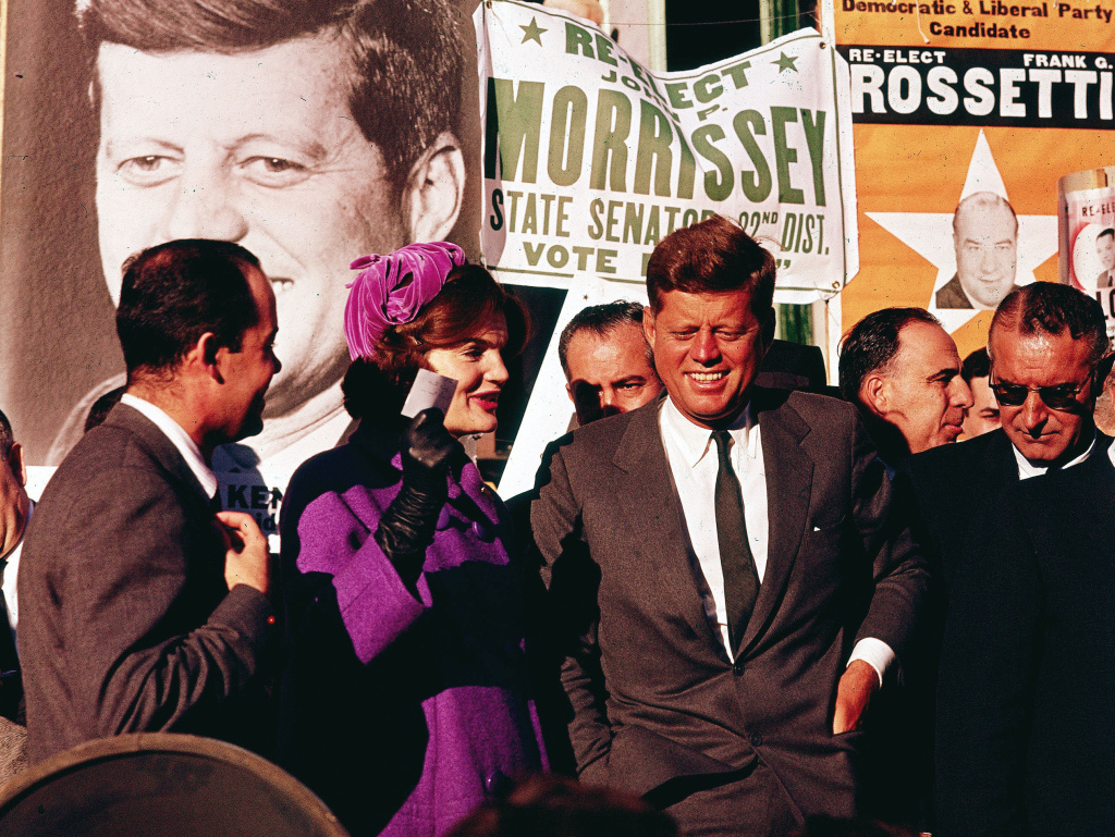John F. Kennedy and his wife, Jacqueline Kennedy, campaign in New York in 1960.