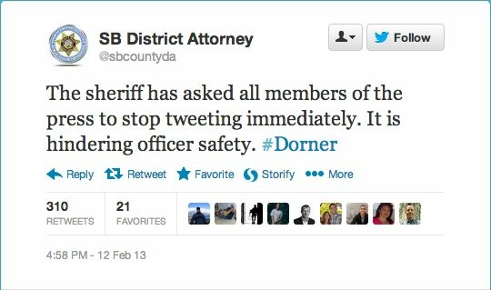 San Bernardino County's District Attorney's Office tweet