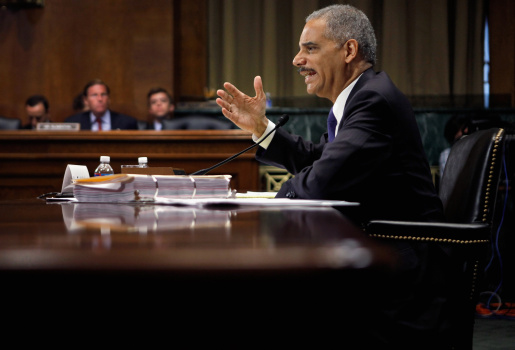 Attorney General Holder Testifies On Oversight In The Justice Department At Senate Hearing