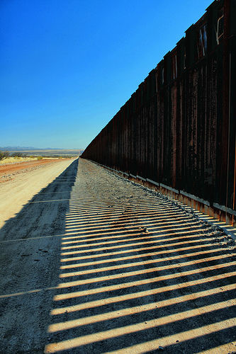Border fence in Cochise County, AZ