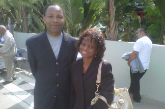 Victoria Tetteh with her husband Michael. Victoria was naturalized June, 23 2010 at the L.A. Convention Center. Michael became a U.S. citizen in February. Both are from Ghana.