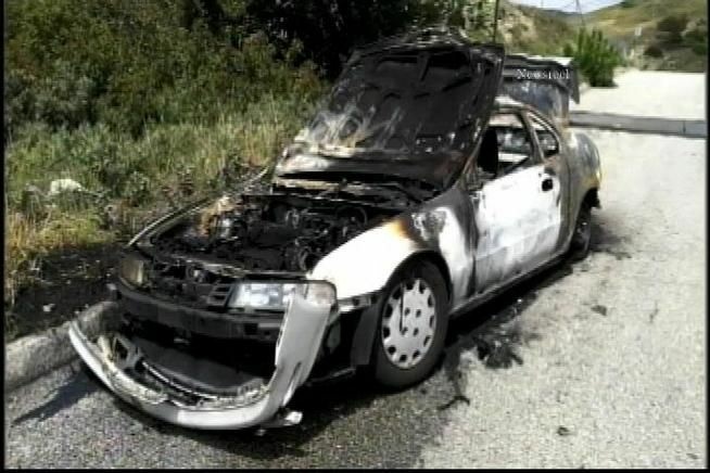 burned car