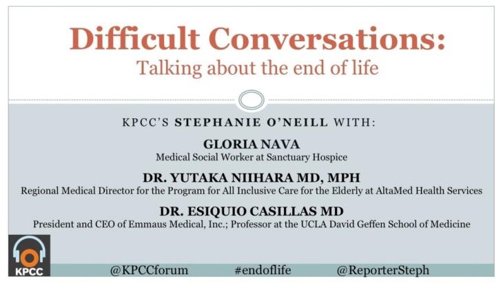 Difficult Conversations: Talking about the end of life