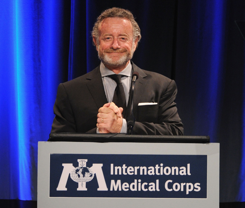 Newly named NPR President Jarl Mohn addressing the Nov. 2013 International Medical Corps Annual Awards Celebration at the Regent Beverly Wilshire Hotel in Beverly Hills.