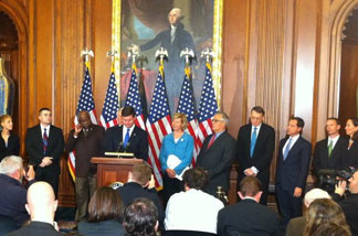 The House of Representatives held a press conference announcing their passage of a repeal of Don't Ask, Don't Tell on Dec. 16, 2010.