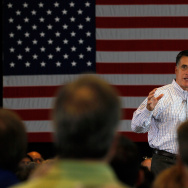 GOP Front Runner Mitt Romney Holds Campaign Rally In West Palm Beach, Florida