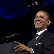 US President Barack Obama speaks during