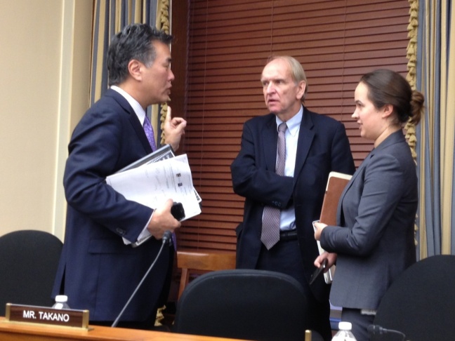 Congressman Takano at a Space, Science, and Technology hearing