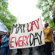 Occupy Wall Street partcipants gather to