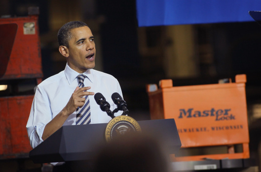 Obama Visits Master Lock Company, Discusses Economic Plan In Milwaukee