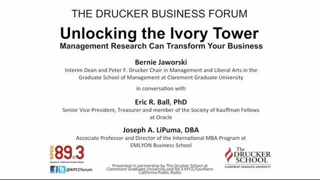 Unlocking the Ivory Tower - Management Research can Transform your Business