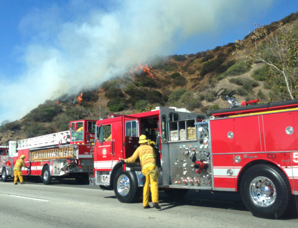 Brushfire off the 134 on Tuesday, Oct. 30, 2012.