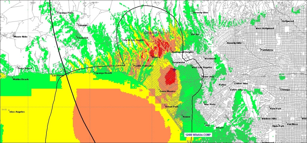 The area that KPCC's new Westside transmitter covers.