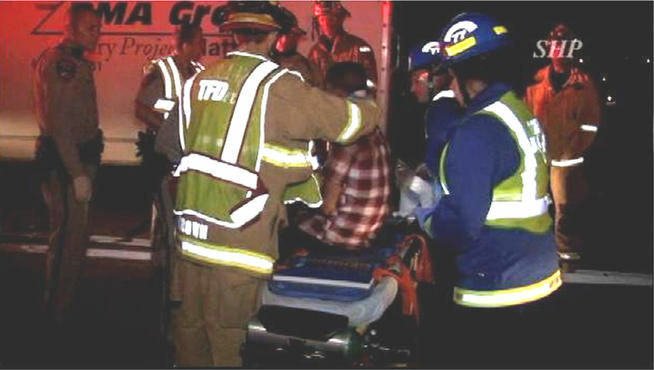 Two highway workers were killed after an auto collision spilled into a construction zone on I-405 near Artesia Boulevard at about 3:35 a.m. Sunday, July 22.
