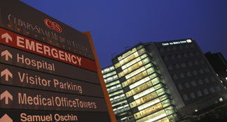 The Cedars-Sinai Medical Center is seen in Los Angeles, California, on December 12, 2009.
