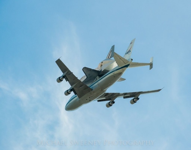 Endeavour over Disneyland