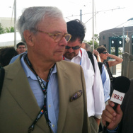 Larry Mantle interviews Tom Brokaw at the 2012 Republican National Convention